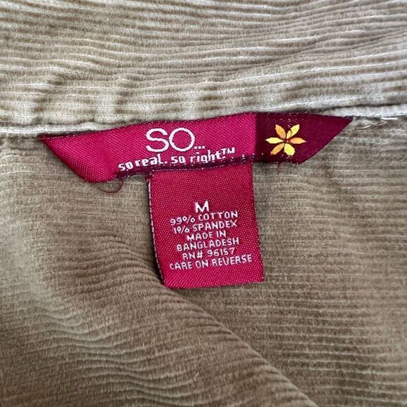 So… corduroy tan full zip jacket size M - Picture 6 of 8